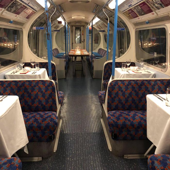 Image 8 from supperclub.tube - Dining on a Tube Train's image gallery'