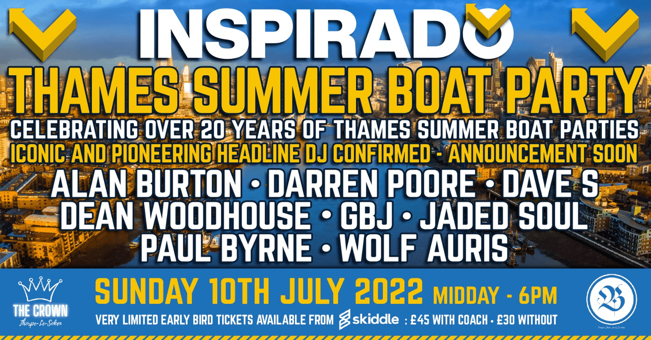  INSPIRADO Thames Summer Boat Party 's event image