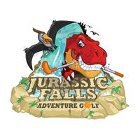 Jurassic Falls Adventure Golf's logo