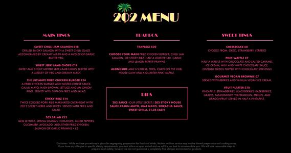 Menu 2 from 202 Kitchen's menu images'