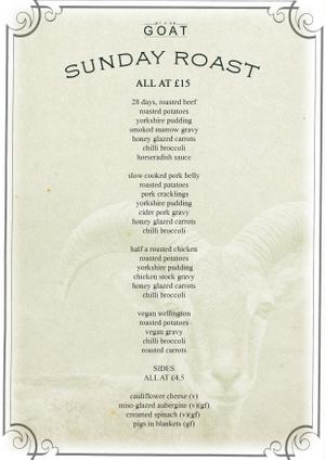 Menu 5 from Goat's menu images'