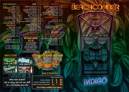 Menu 1 from The Beachcomber's menu images'