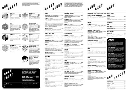 Menu 1 from CRATE Brewery & Pizzeria's menu images'